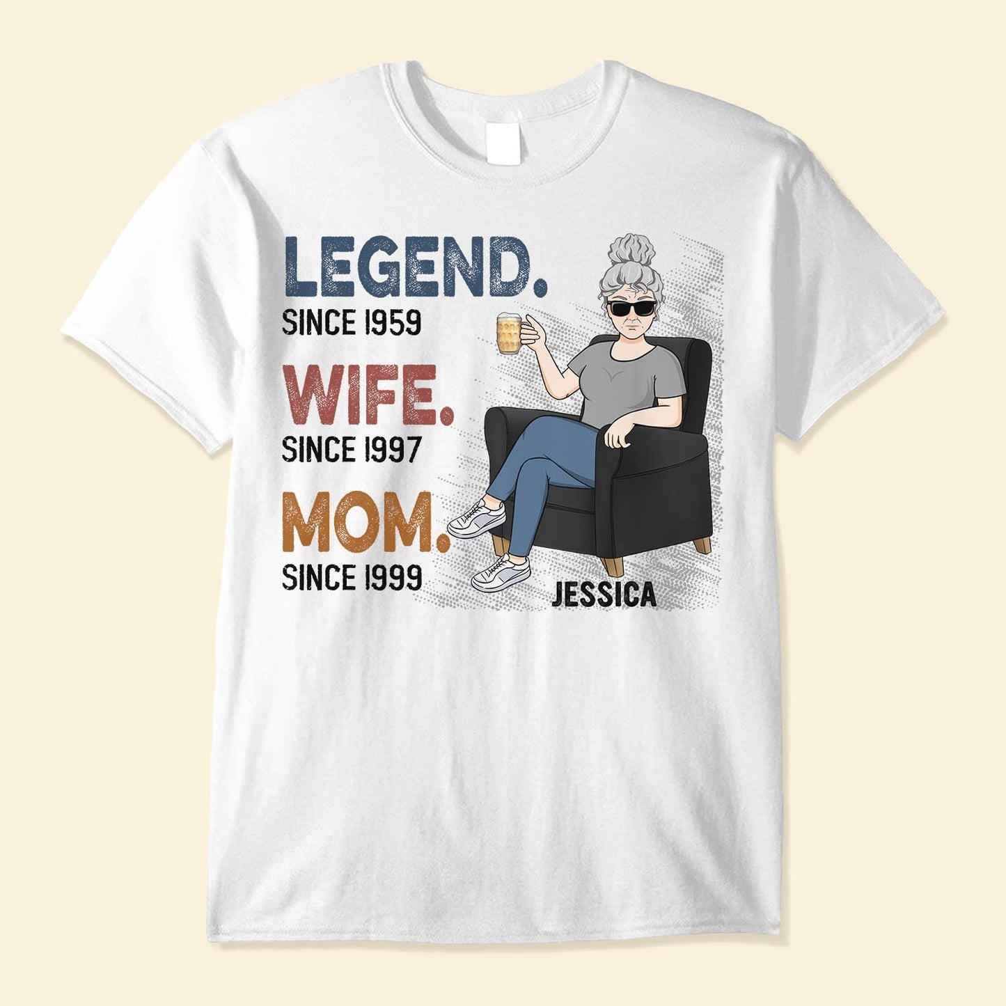 Legend Wife Mom Nana - Personalized Shirt - Birthday, Mother's Day Gift For Grandma, Nana, Mom, Gigi, Auntie