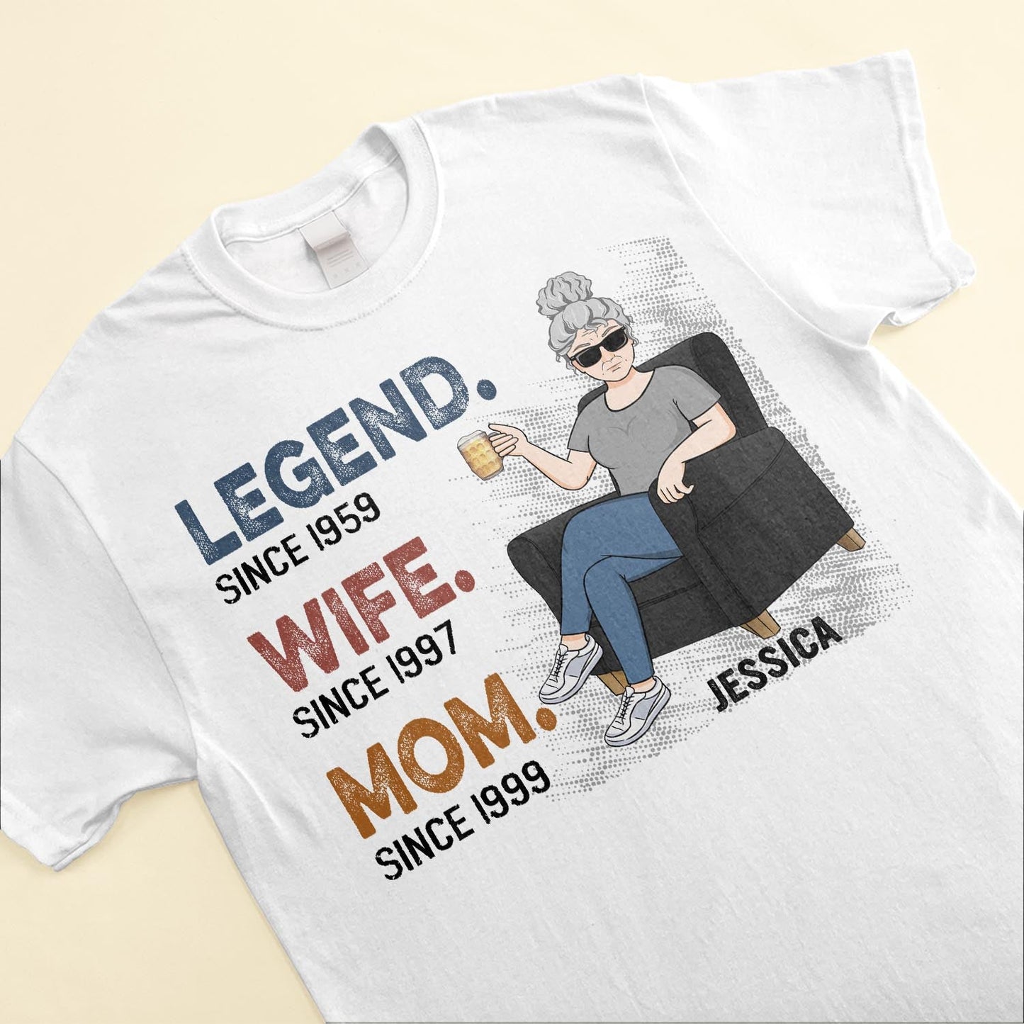 Legend Wife Mom Nana - Personalized Shirt - Birthday, Mother's Day Gift For Grandma, Nana, Mom, Gigi, Auntie