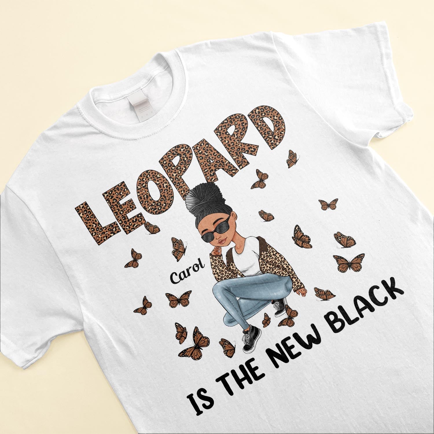 Leopard Is The New Black - Personalized Shirt - Birthday Gift For Sista, Black Woman - Sassy Girls