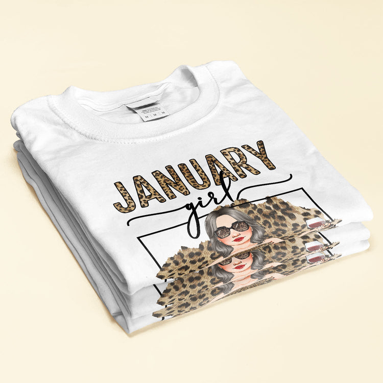 Leopard Pattern Birthday Girl  - Personalized Shirt - Birthday Gift For Woman, Girl