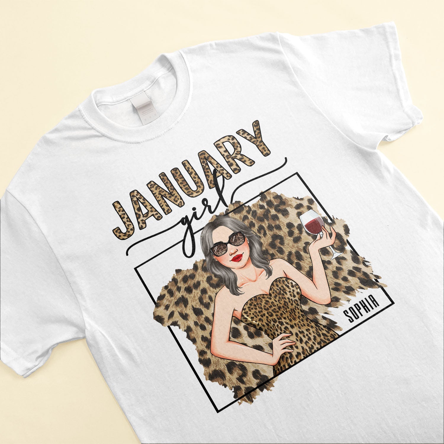 Leopard Pattern Birthday Girl  - Personalized Shirt - Birthday Gift For Woman, Girl
