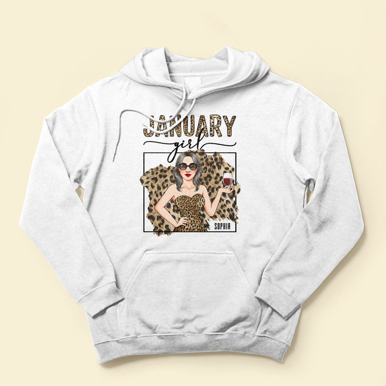 Leopard Pattern Birthday Girl  - Personalized Shirt - Birthday Gift For Woman, Girl