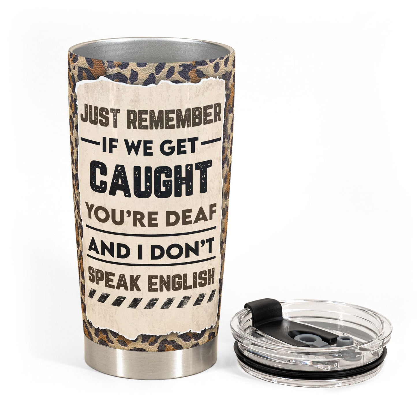 Leopard Version - Partners In Crime - Personalized Tumbler Cup