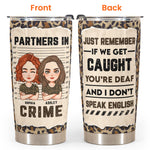 Leopard Version - Partners In Crime - Personalized Tumbler Cup