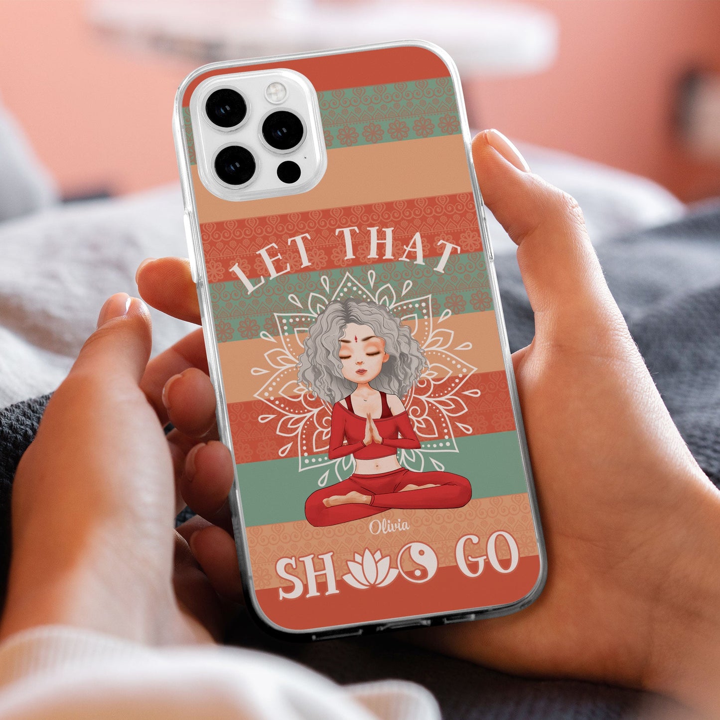 Let That Sh*t Go - Personalized Clear Phone Case