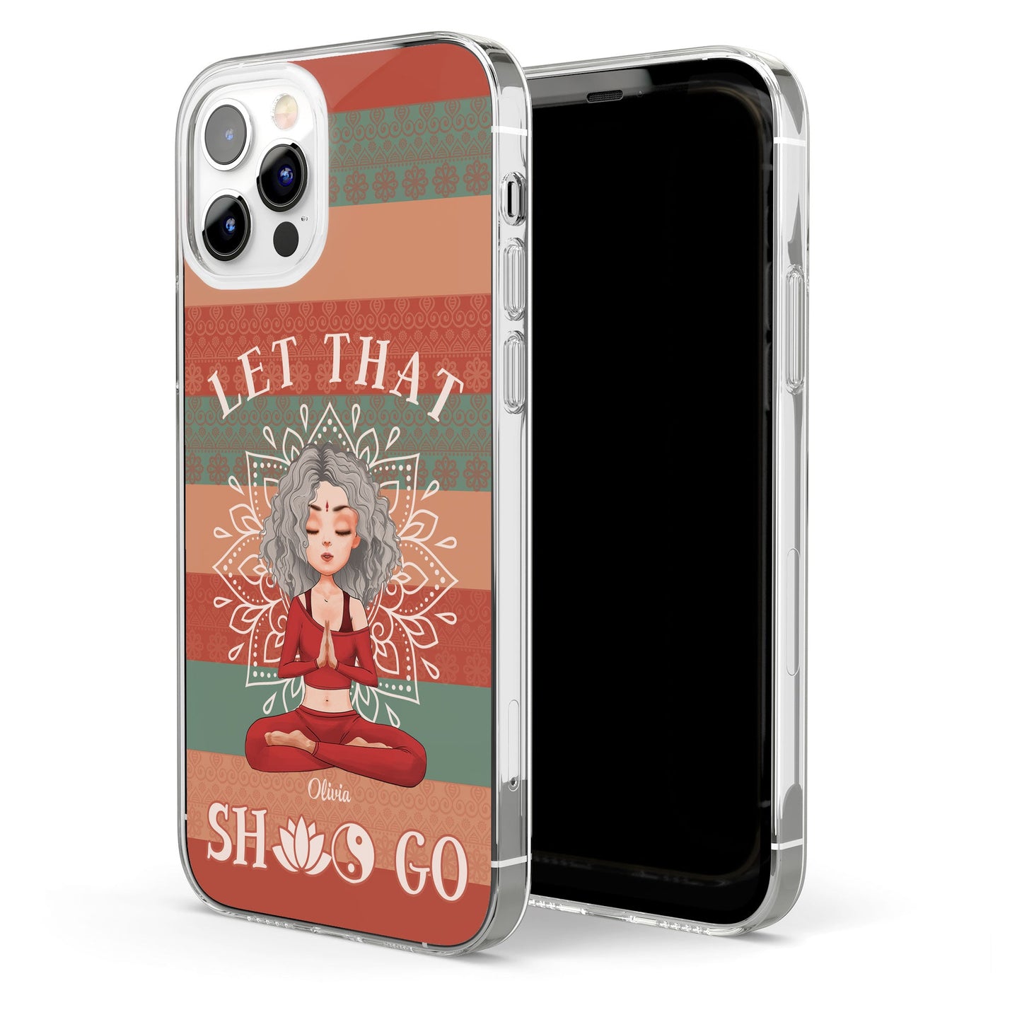 Let That Sh*t Go - Personalized Clear Phone Case