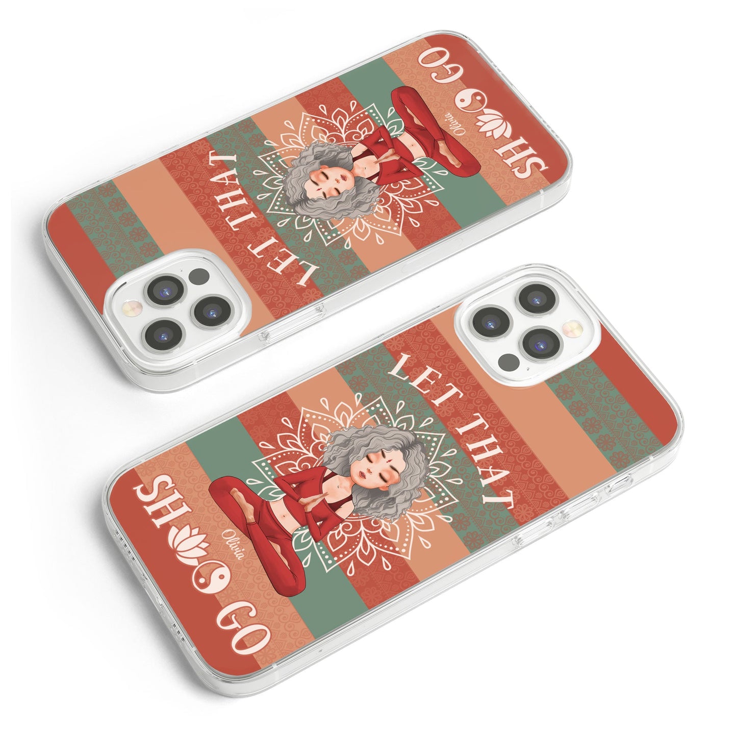 Let That Sh*t Go - Personalized Clear Phone Case