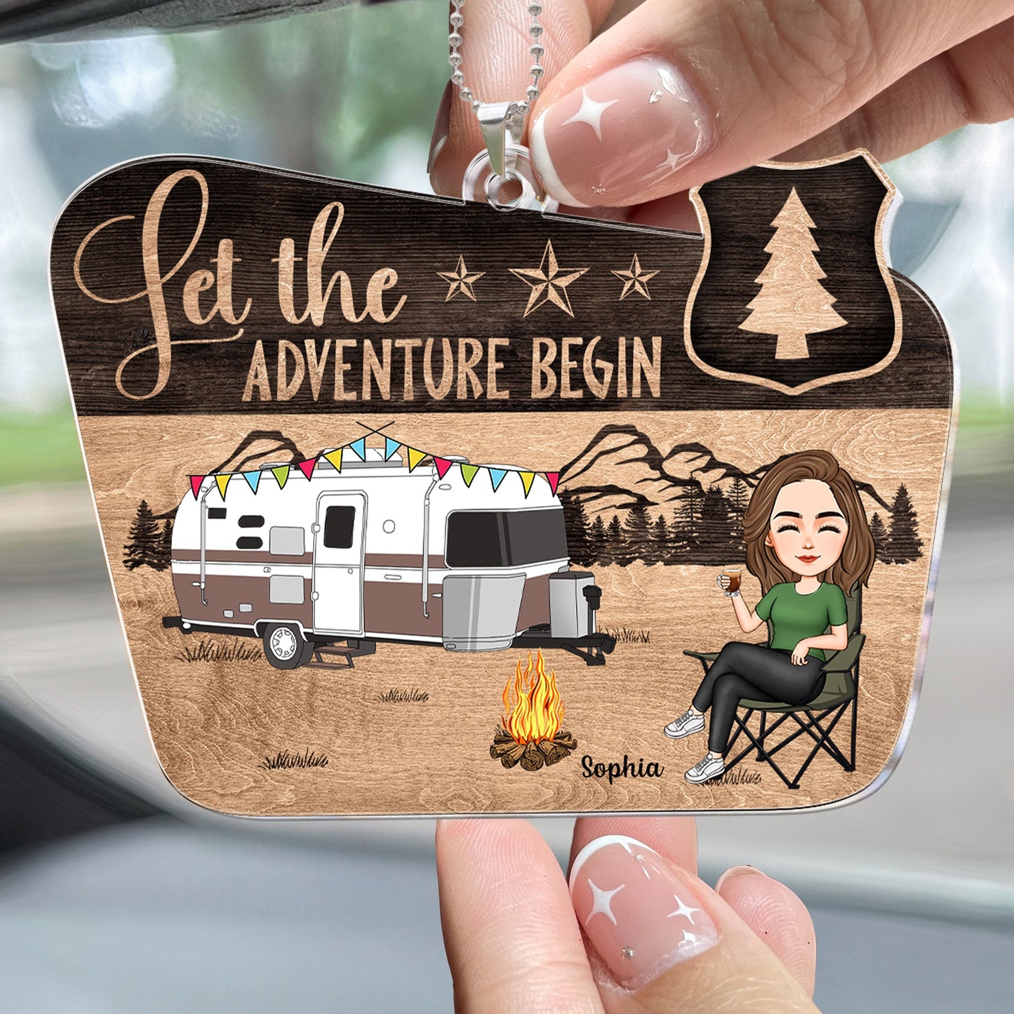 Let The Adventure Begin - Personalized Car Ornament