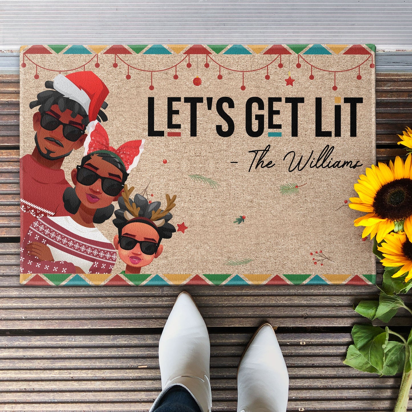 Let's Get Lit - Personalized Doormat