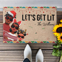 Let's Get Lit - Personalized Doormat
