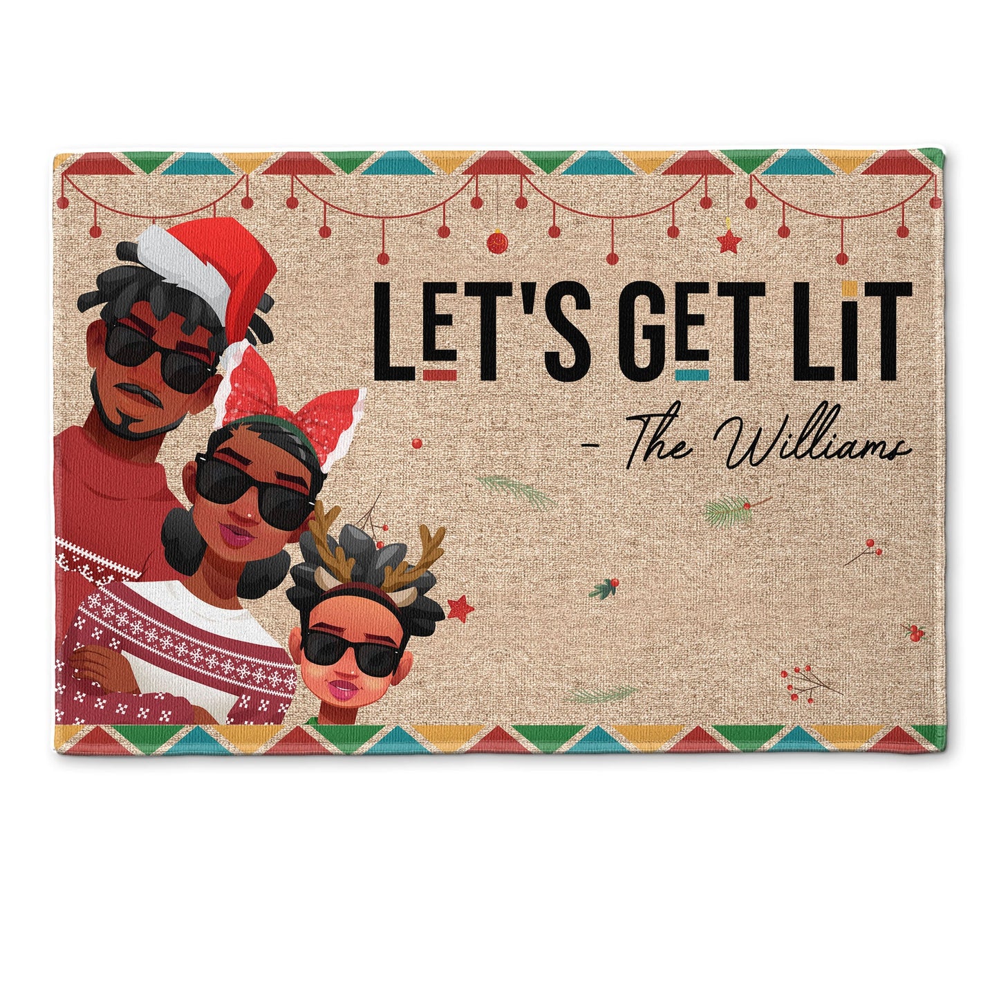 Let's Get Lit - Personalized Doormat