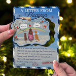 Letter From Pets In Heaven - Personalized Christmas Wooden Card With Pop Out Ornament - Christmas Memorial Gift For Her, Him, Pet Lovers