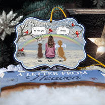 Letter From Pets In Heaven - Personalized Christmas Wooden Card With Pop Out Ornament - Christmas Memorial Gift For Her, Him, Pet Lovers