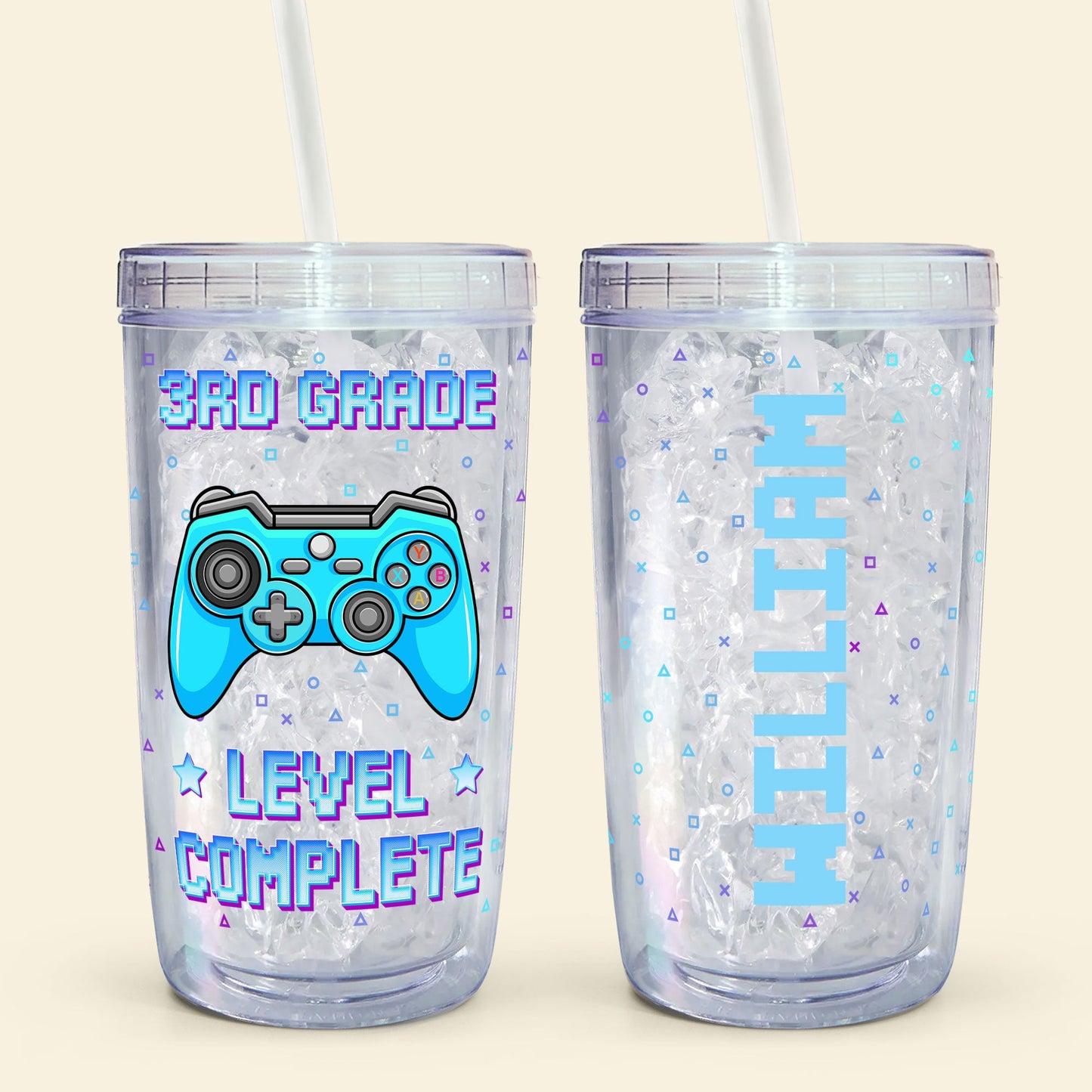 Level Complete - Personalized Acrylic Tumbler With Straw