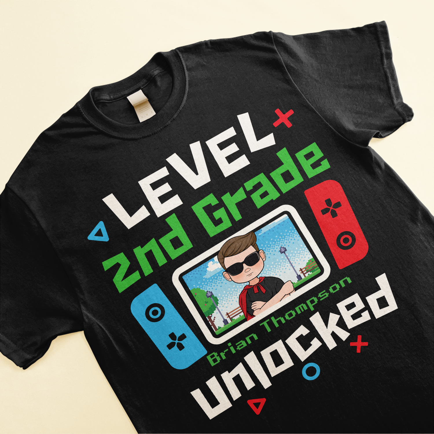 Level School Unlocked - Personalized Shirt - Back To School Gift For Kids, Student, Son, Daughter, Back2School, Game Lovers