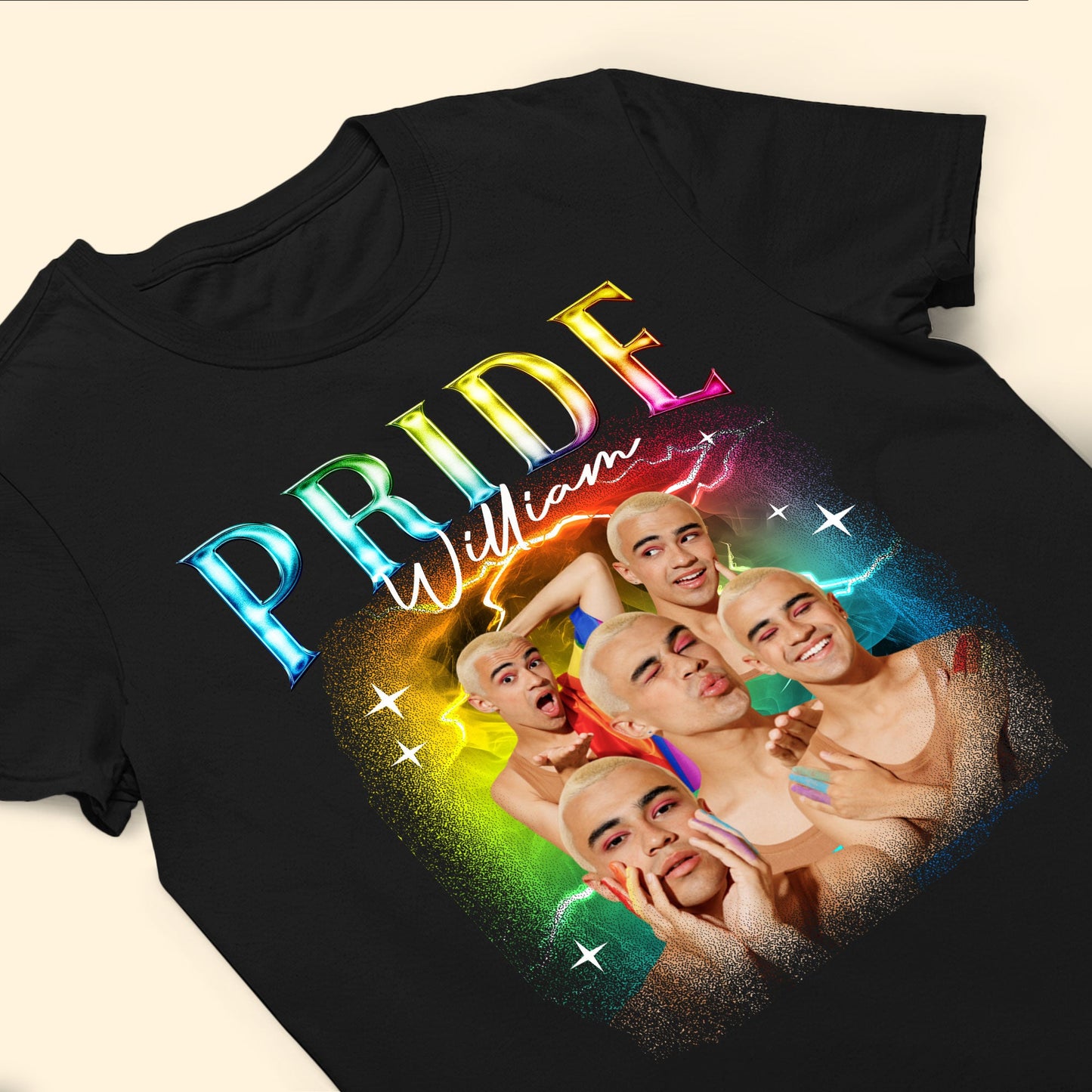 Lgbt Pride With Name - Personalized Photo Shirt