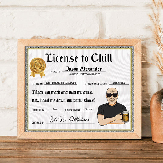 License To Chill - Personalized Poster/Wrapped Canvas