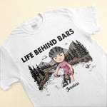Life Behind Bars - Personalized Shirt - Birthday, Motivation Gift For Her, Girl, Woman, Cyclist, Biker