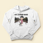 Life Behind Bars - Personalized Shirt - Birthday, Motivation Gift For Her, Girl, Woman, Cyclist, Biker