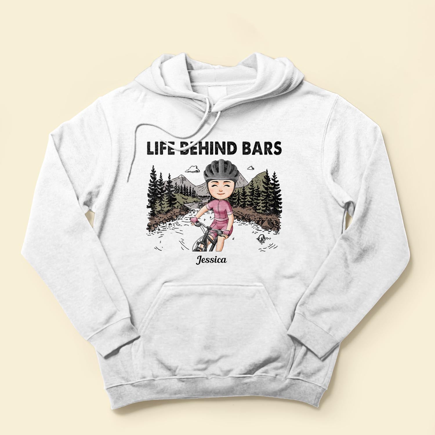 Life Behind Bars - Personalized Shirt - Birthday, Motivation Gift For Her, Girl, Woman, Cyclist, Biker