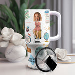 Life Is A Journey - Personalized Photo 40oz Tumbler With Straw