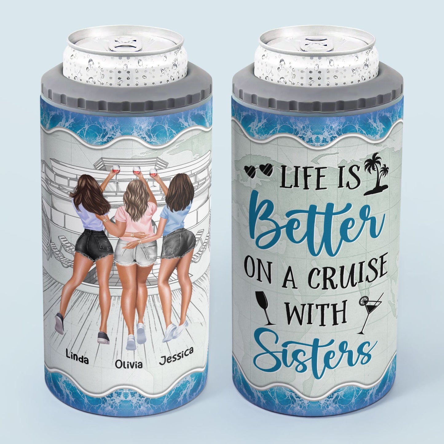 Life Is Better On A Cruise - Personalized Can Cooler