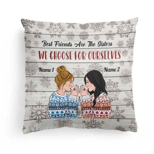 Life Is Better With Bestie - Personalized Pillow (Insert Included) - Christmas Gift For Best Friend