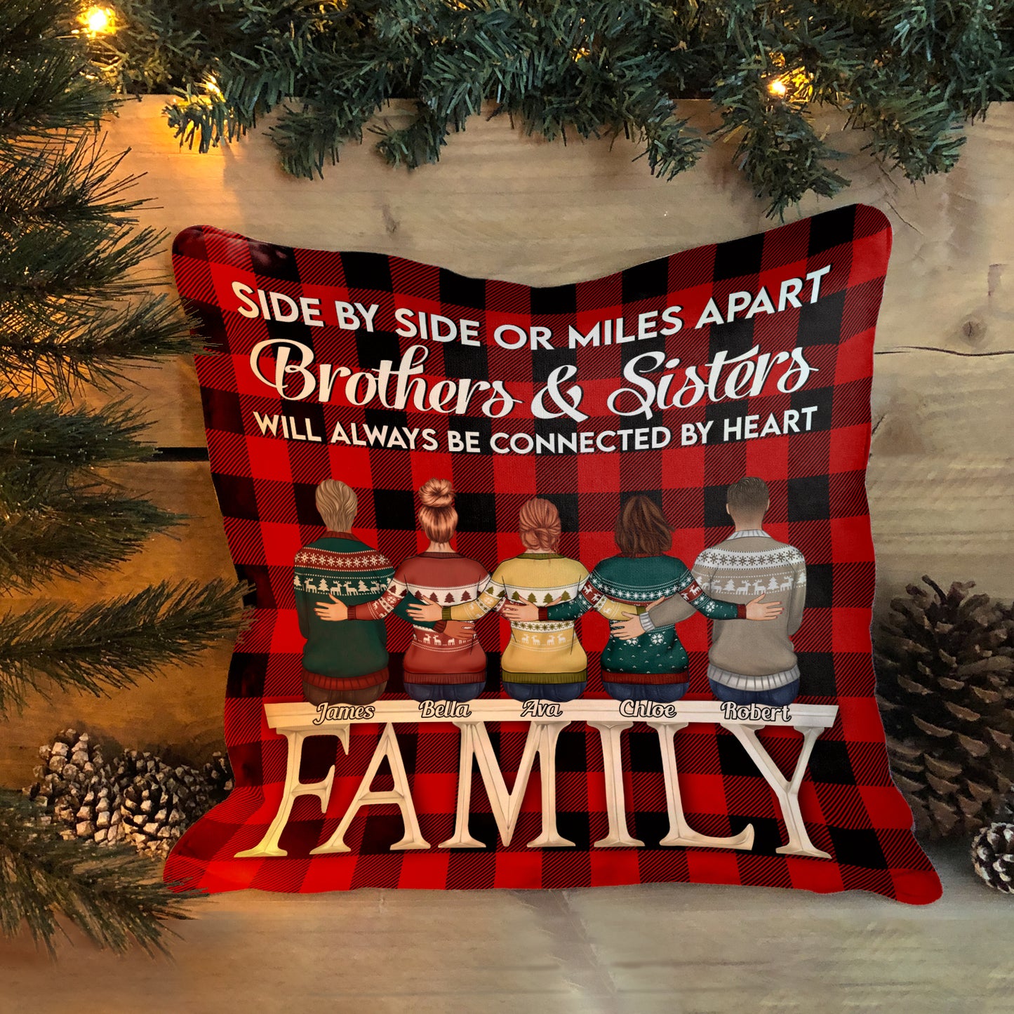 Life Is Better With Brothers And Sisters - Personalized Pillow (Insert Included)
