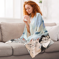 Life Is Better With Cats - Personalized Blanket