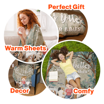 Life Is Better With Fur Babies - Personalized Blanket - Birthday, Funny Gift For Dog & Cat Lovers, Dog & Cat Parents