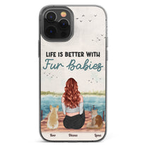 Life Is Better With Fur Babies - Personalized Clear Phone Case