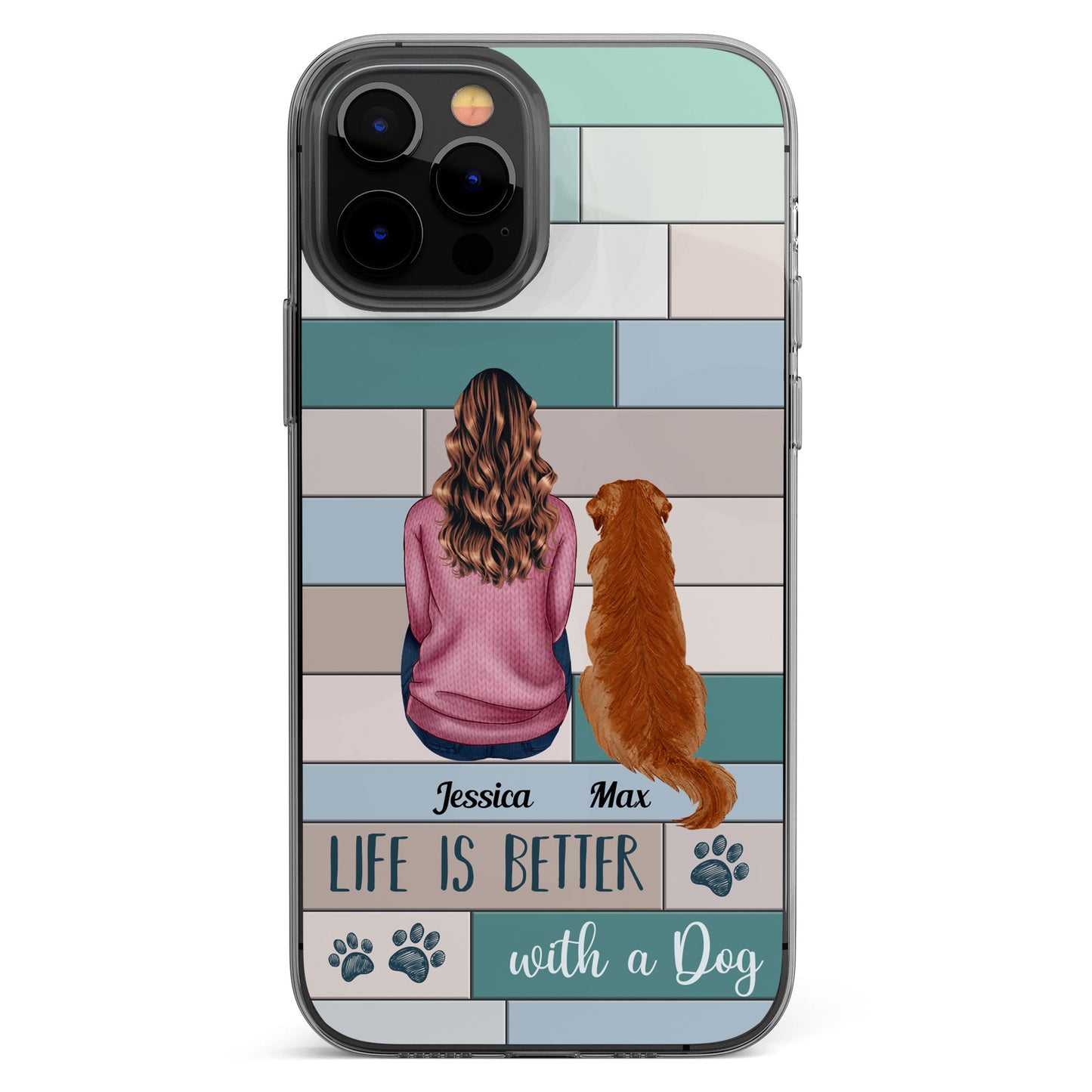 Life Is Better With Fur Babies - Personalized Clear Phone Case