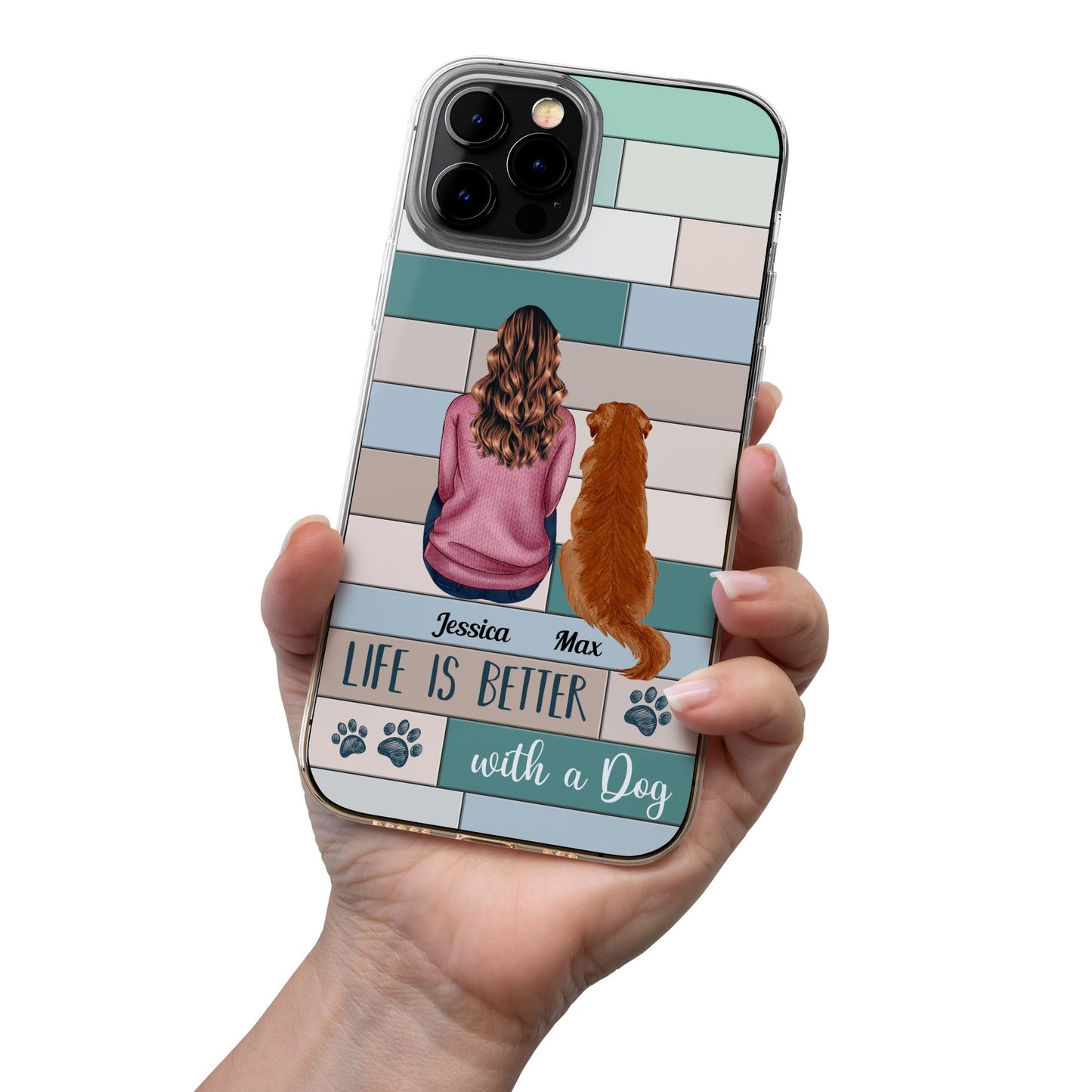 Life Is Better With Fur Babies - Personalized Clear Phone Case