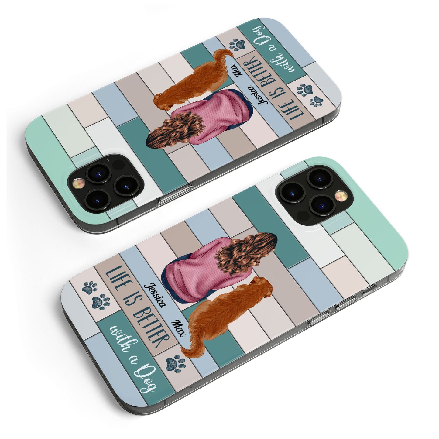 Life Is Better With Fur Babies - Personalized Clear Phone Case
