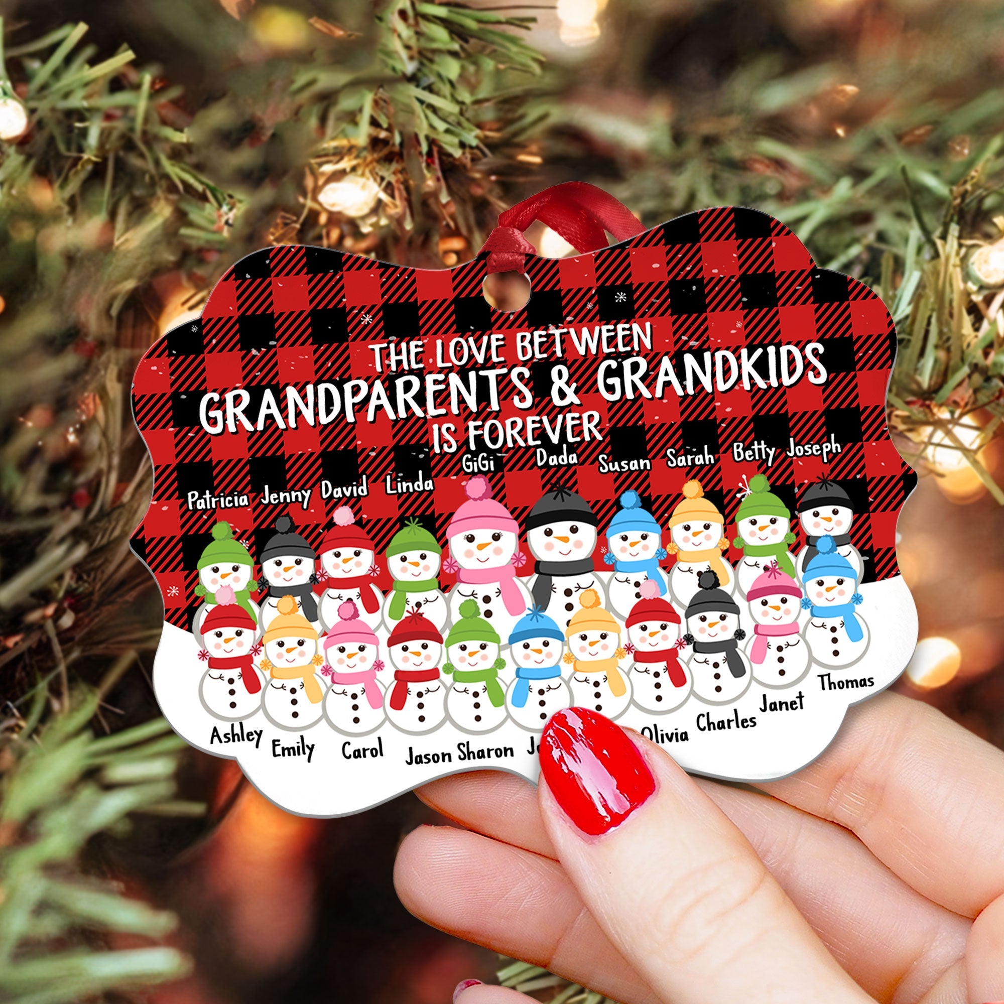 Life Is Better With Grandkids - Personalized Aluminum Ornament