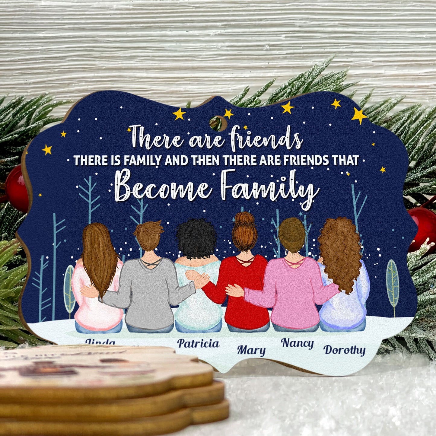 Life Is Better With Sisters - Personalized Wooden/Aluminum Ornament - Christmas Gift For Sisters, Besties