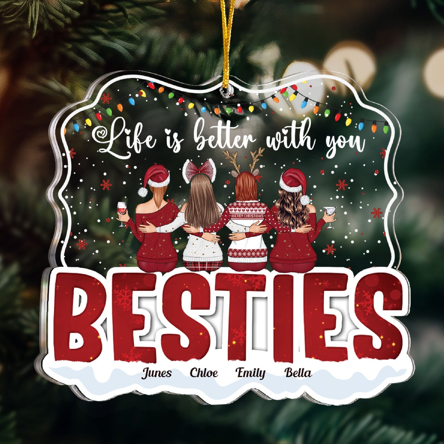 Life Is Better With You - Personalized Acrylic Ornament