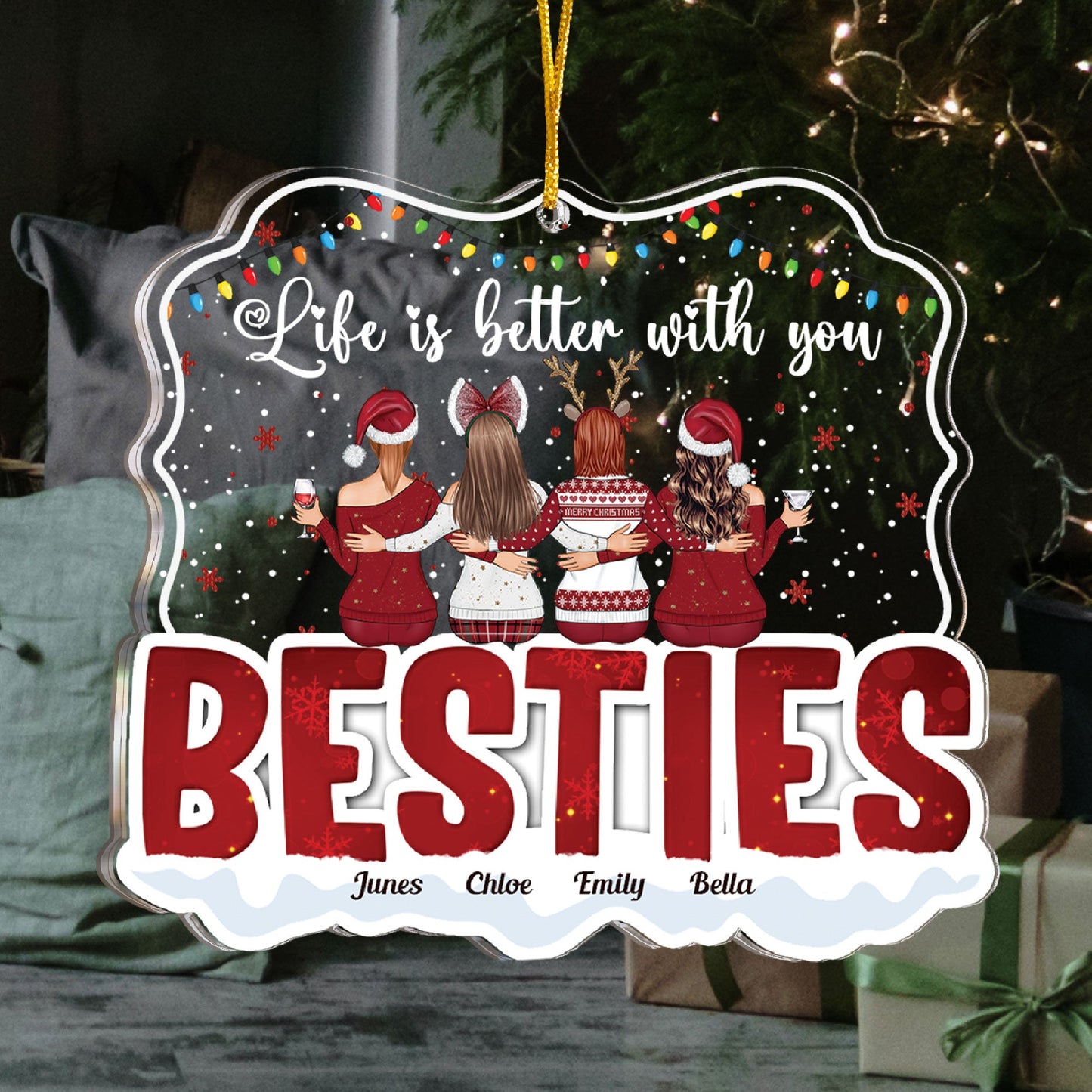 Life Is Better With You - Personalized Acrylic Ornament