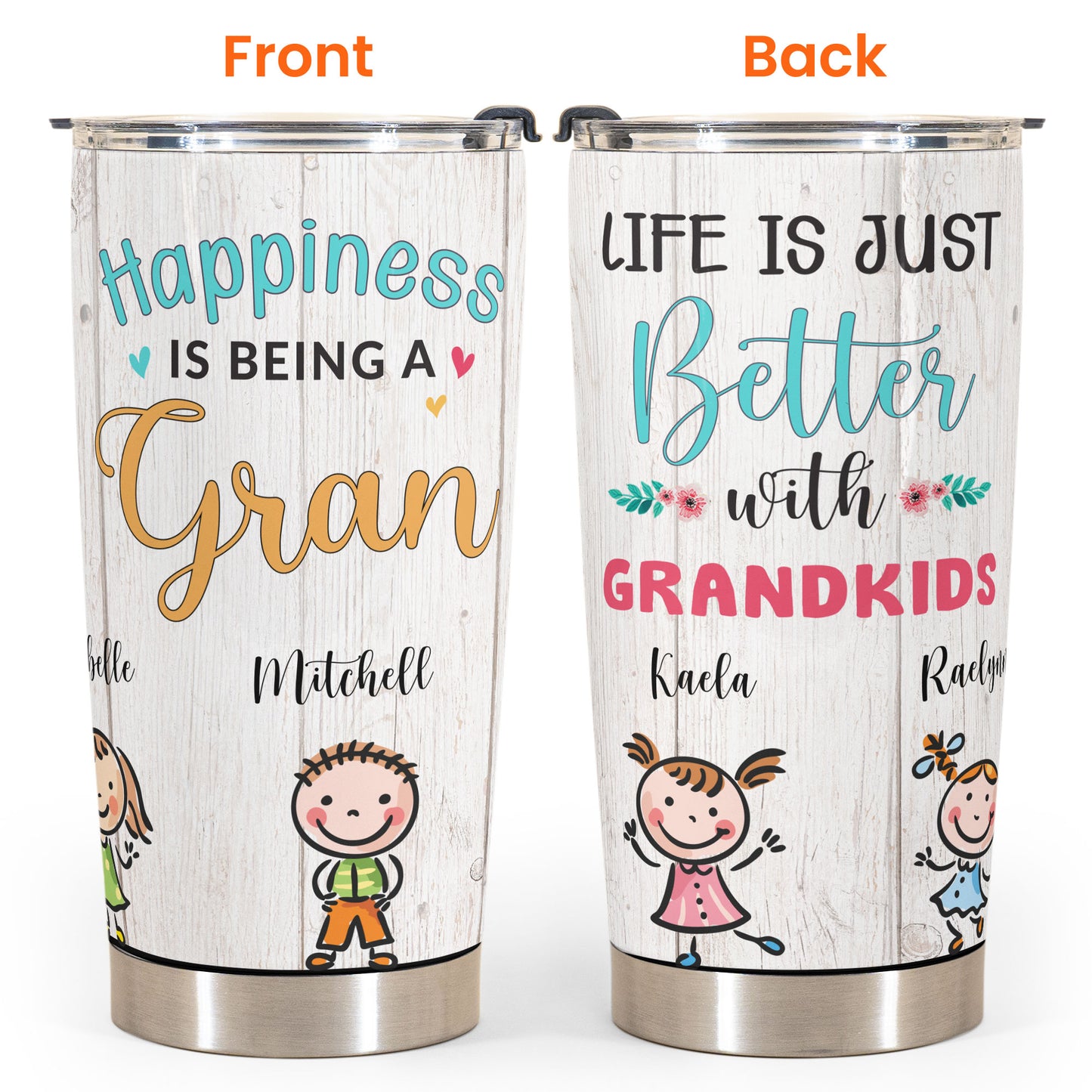 Life Is Just Better With Grandkids - Personalized Tumbler Cup
