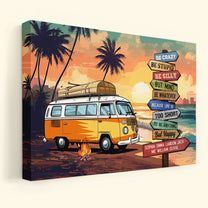 Life Is Too Short To Be Anything But Happy - Personalized Wrapped Canvas