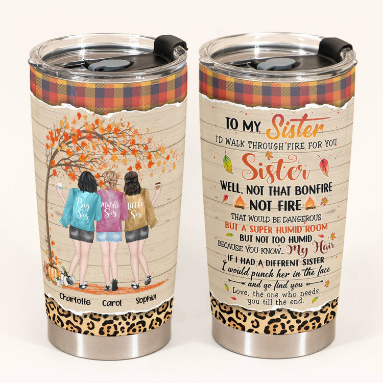 Life Is Better With Sisters - Personalized Tumbler Cup - Gift For Sisters