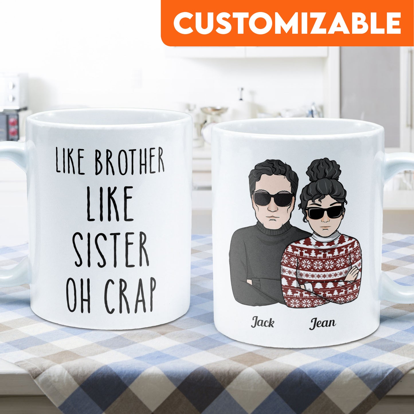 Like Brother Like Sister Oh Crap - Personalized Mug