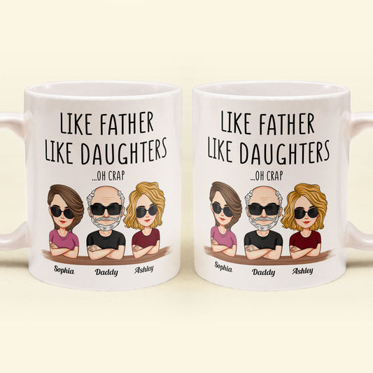 Like Father Like Daughter - Cartoon Version - Personalized Mug