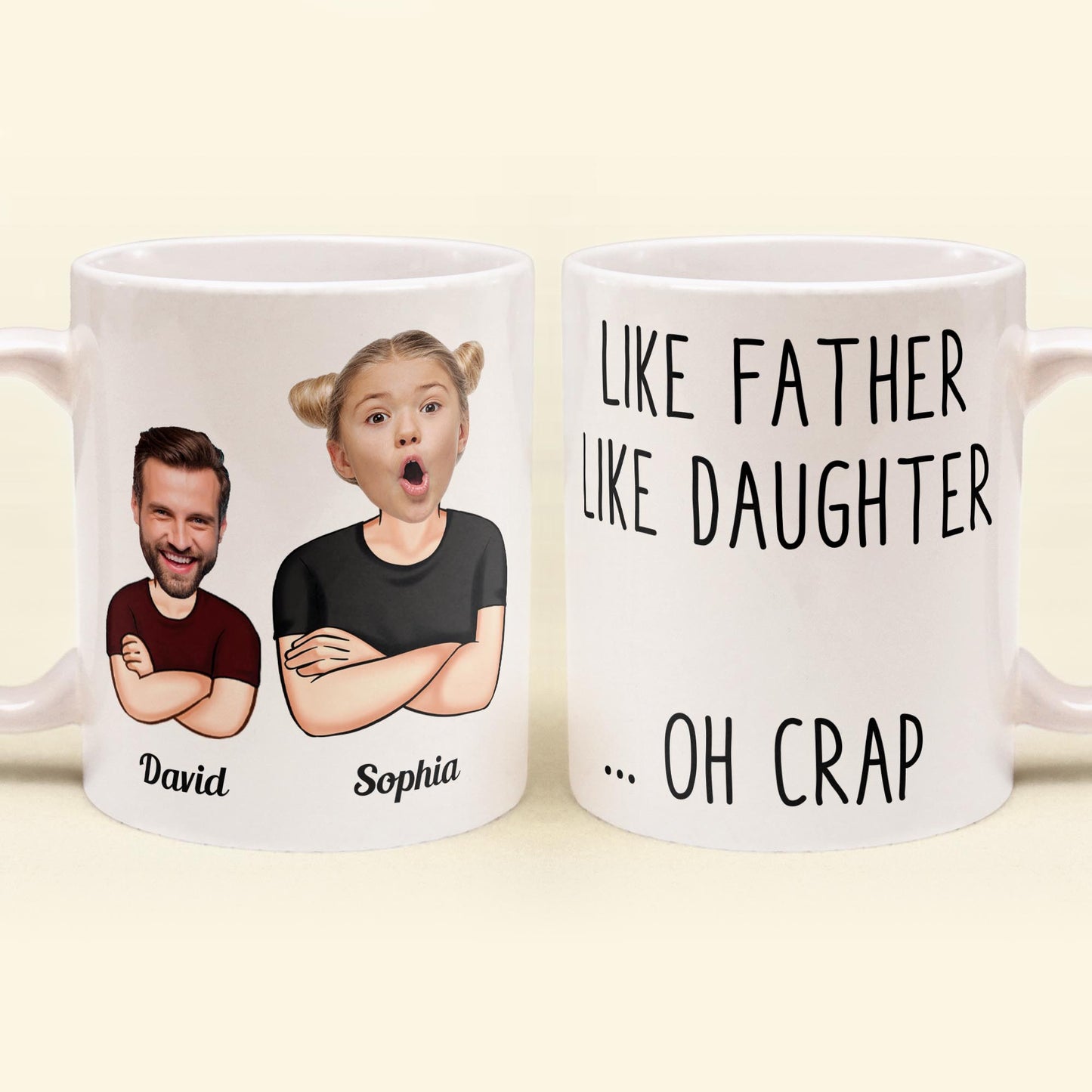 Like Father Like Daughter - Personalized Photo Mug