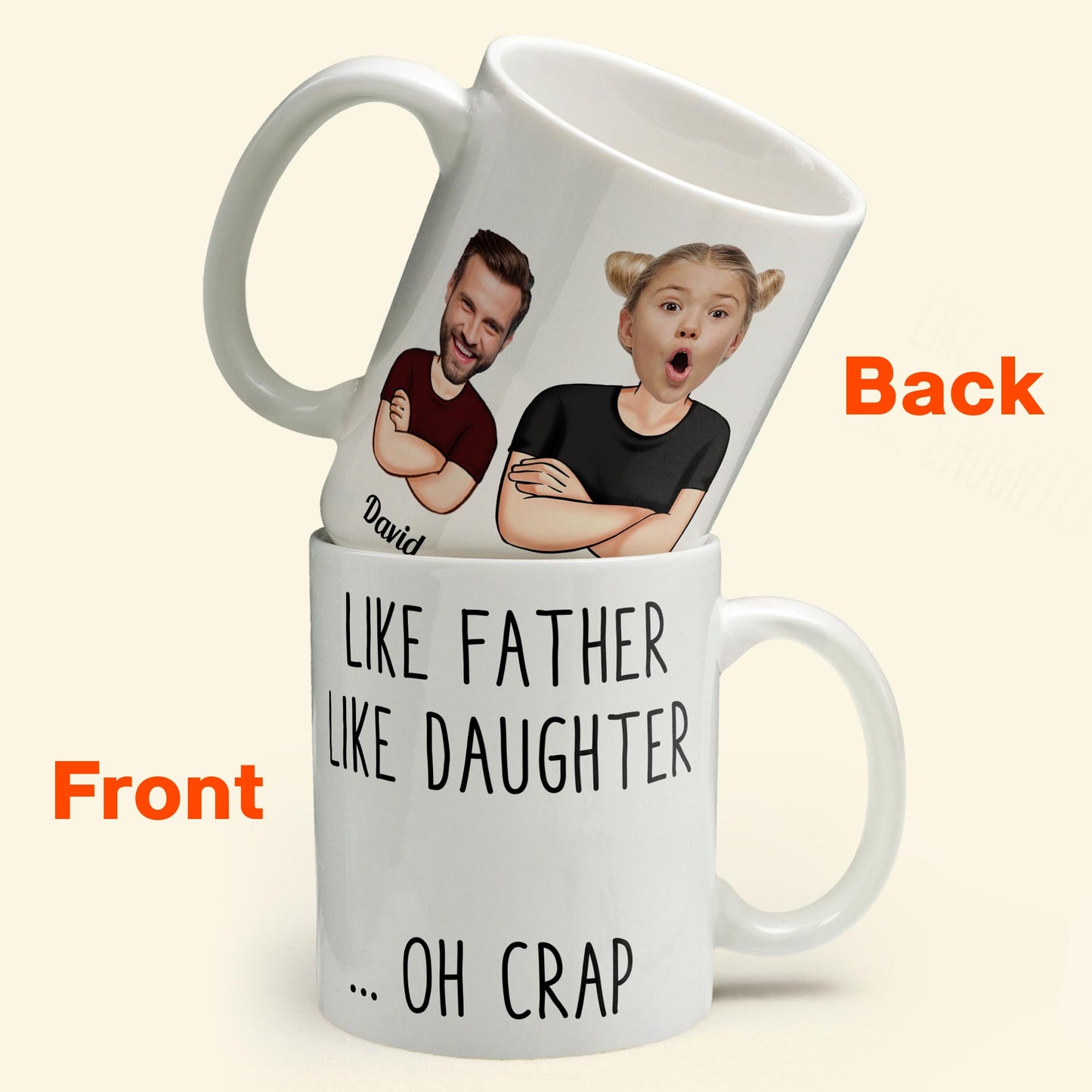 Like Father Like Daughter - Personalized Photo Mug