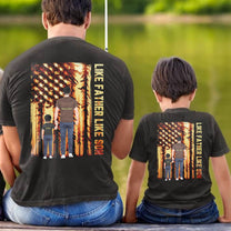 Like Father Like Son Father's Day Gift - Personalized Back Printed Shirt
