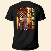 Like Father Like Son Father's Day Gift - Personalized Back Printed Shirt