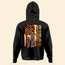 Like Father Like Son Father's Day Gift - Personalized Back Printed Shirt