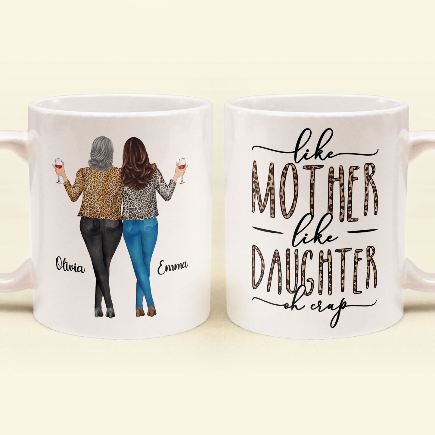 Family - Like Mother Like Daughters Oh Crap - Personalized Mug