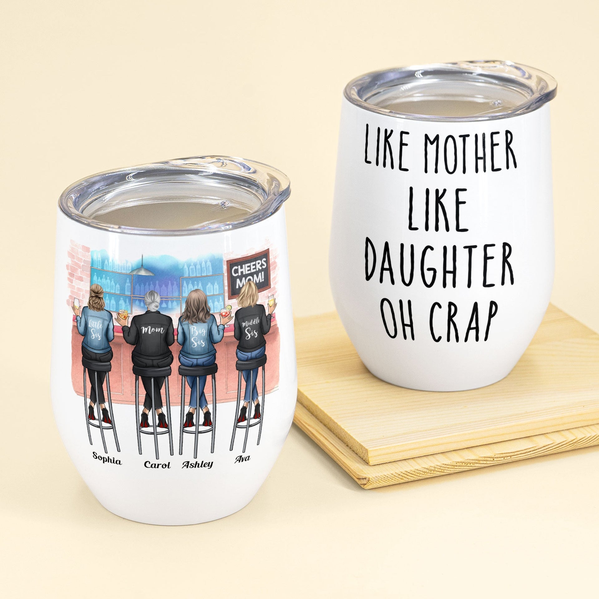 Funny Mom Gift from Daughter Like Mother Like Daughter Oh Crap Coffe –  BackyardPeaks